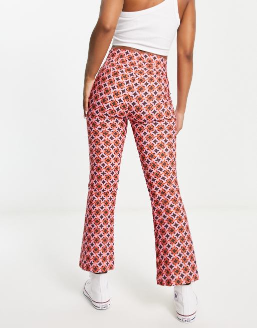 ASOS DESIGN Hourglass cropped slim trouser in geo print | ASOS