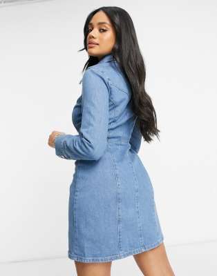 asos denim shirt dress