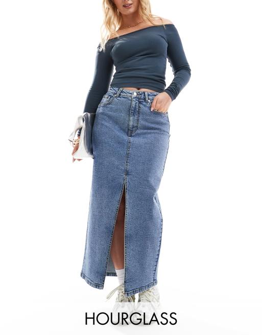 Long denim skirt asos hotsell