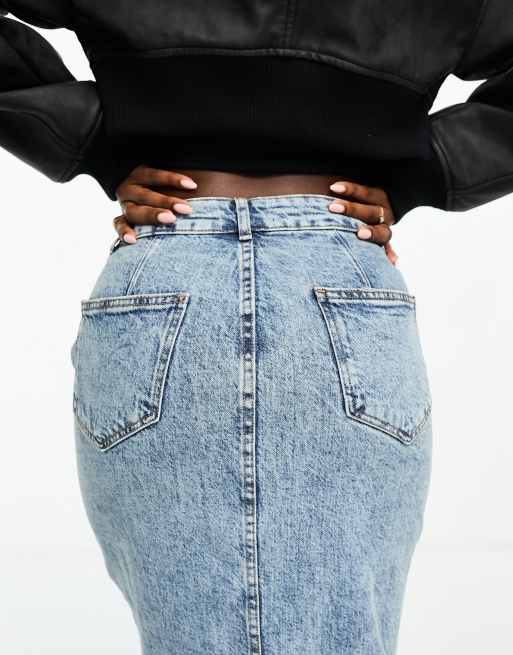 Denim midi skirt outlet asos