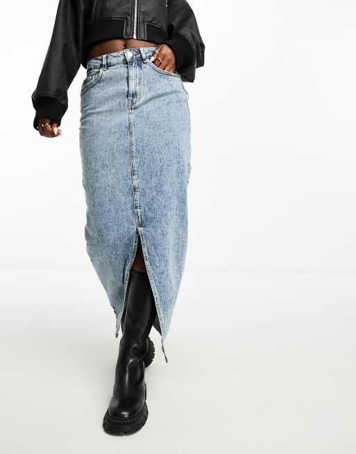 Asos midi denim outlet skirt