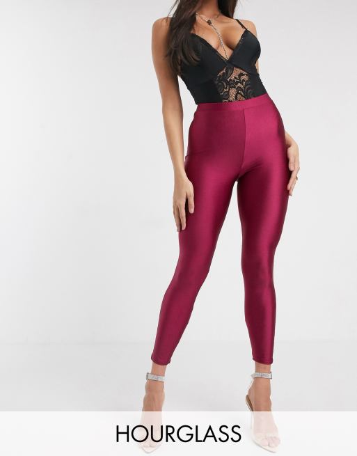 Burgundy Disco Leggings