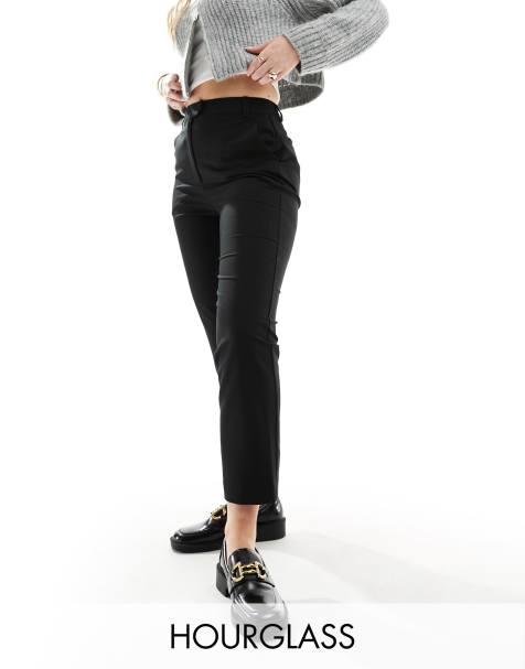 ASOS DESIGN Hourglass – Elegante, knöchellange Hose in Schwarz mit geradem, schmalem Schnitt - view 1