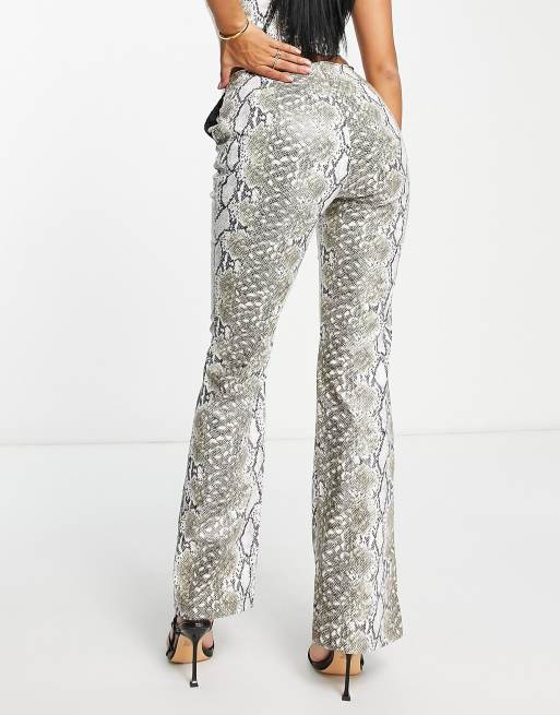 Snake flared best sale pants grey