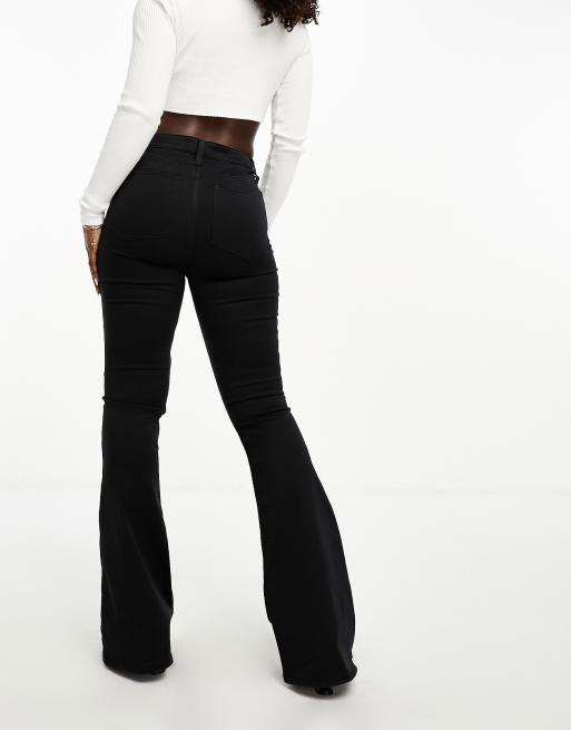 ASOS DESIGN Hourglass – Figurformende Jeans mit ausgestelltem Bein und Superstretch in Schwarz, 2 von 4