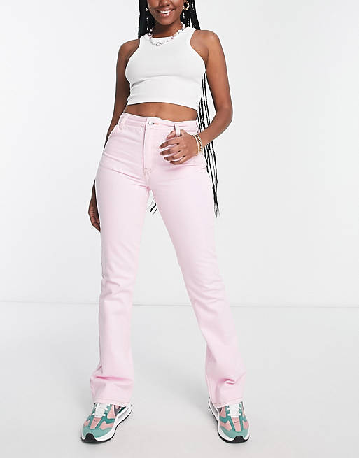 overrun Strictly assembly ASOS DESIGN Hourglass flare jean in cosmo pink | ASOS