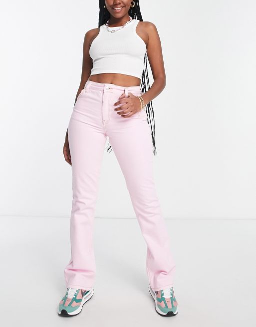 Women's Pink Flare Jeans