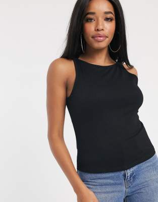 asos black vest top