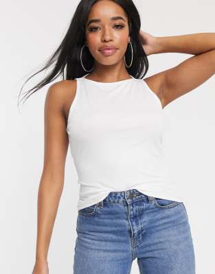 asos white vest top