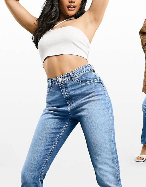 Women Hourglass high rise farleigh 'slim' mom jeans in authentic midwash 