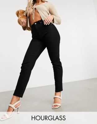 asos black mom jeans