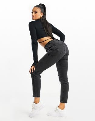 asos farleigh jeans black
