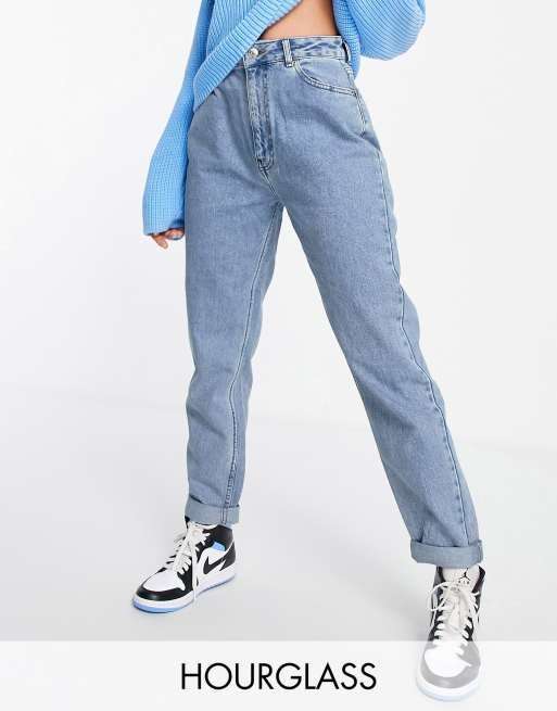 ASOS DESIGN Hourglass relaxed mom jeans in light blue