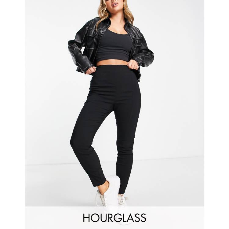 ASOS DESIGN Hourglass ultimate straight leg pants in black