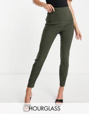 high rise skinny khaki pants