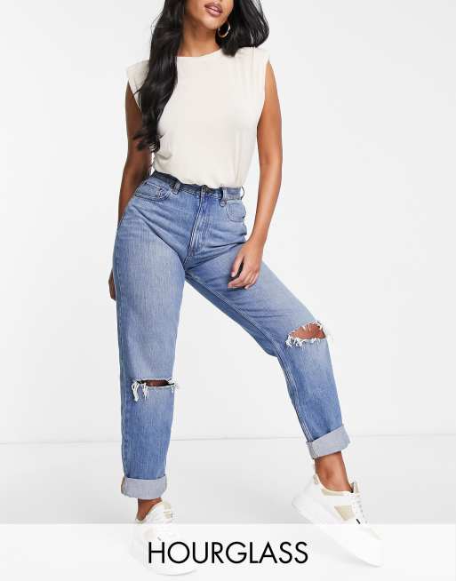 Asos ripped deals mom jeans