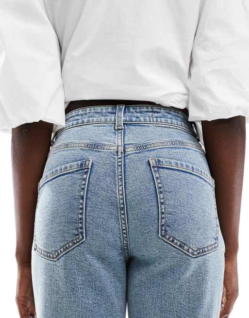 ASOS DESIGN Hourglass - Jean mom slim - Bleu moyen, 4 de 5
