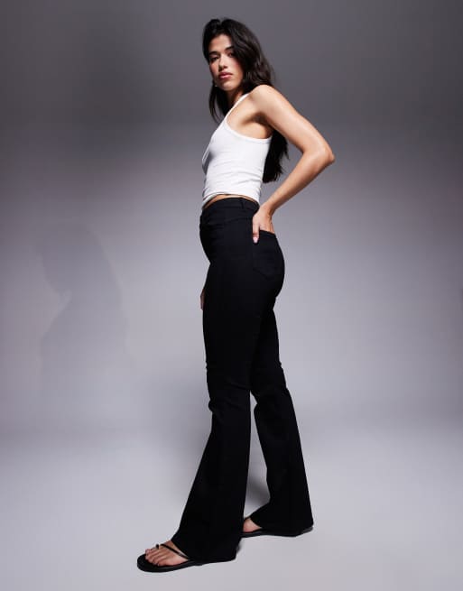 ASOS DESIGN Hourglass - Jeans a zampa neri power stretch modellanti, 3 di 5