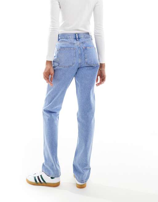 ASOS DESIGN Hourglass - Jeans dritti a vita media blu, 2 di 5
