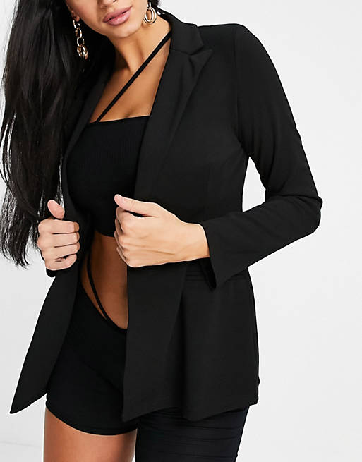 Suits & Separates Hourglass jersey single breasted suit blazer 
