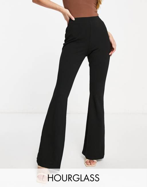 ASOS DESIGN Curve jersey extreme super flare suit pants in black