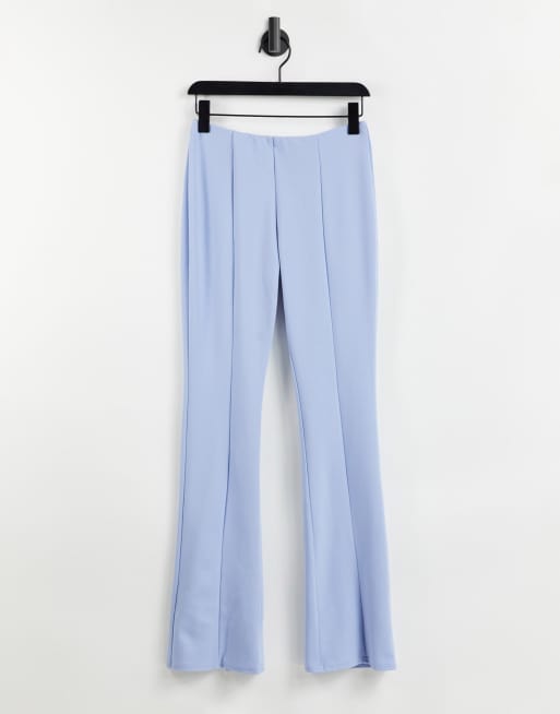ASOS DESIGN Hourglass – Lavendelblå kostymbyxor i jersey med lätt utsvängd design nedtill