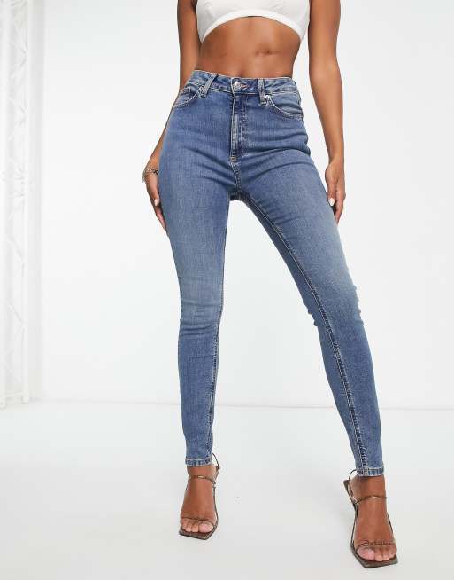 ASOS DESIGN Hourglass lift and contour power stretch skinny jeans in dark  blue