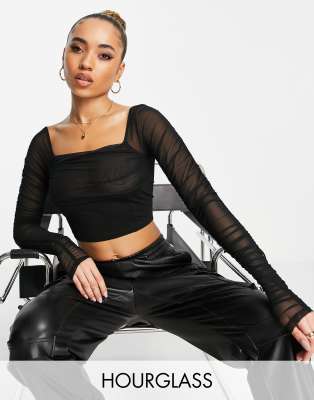 Square Neck Mesh Corset