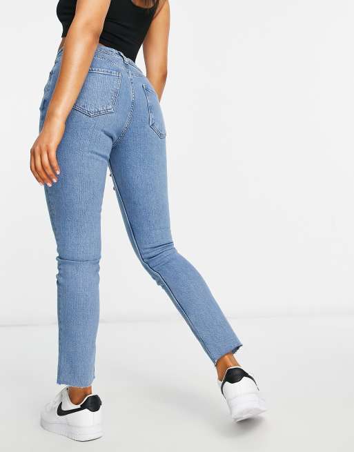 ASOS DESIGN Hourglass mid rise vintage 'skinny' jeans in pretty midwash, 2 of 4