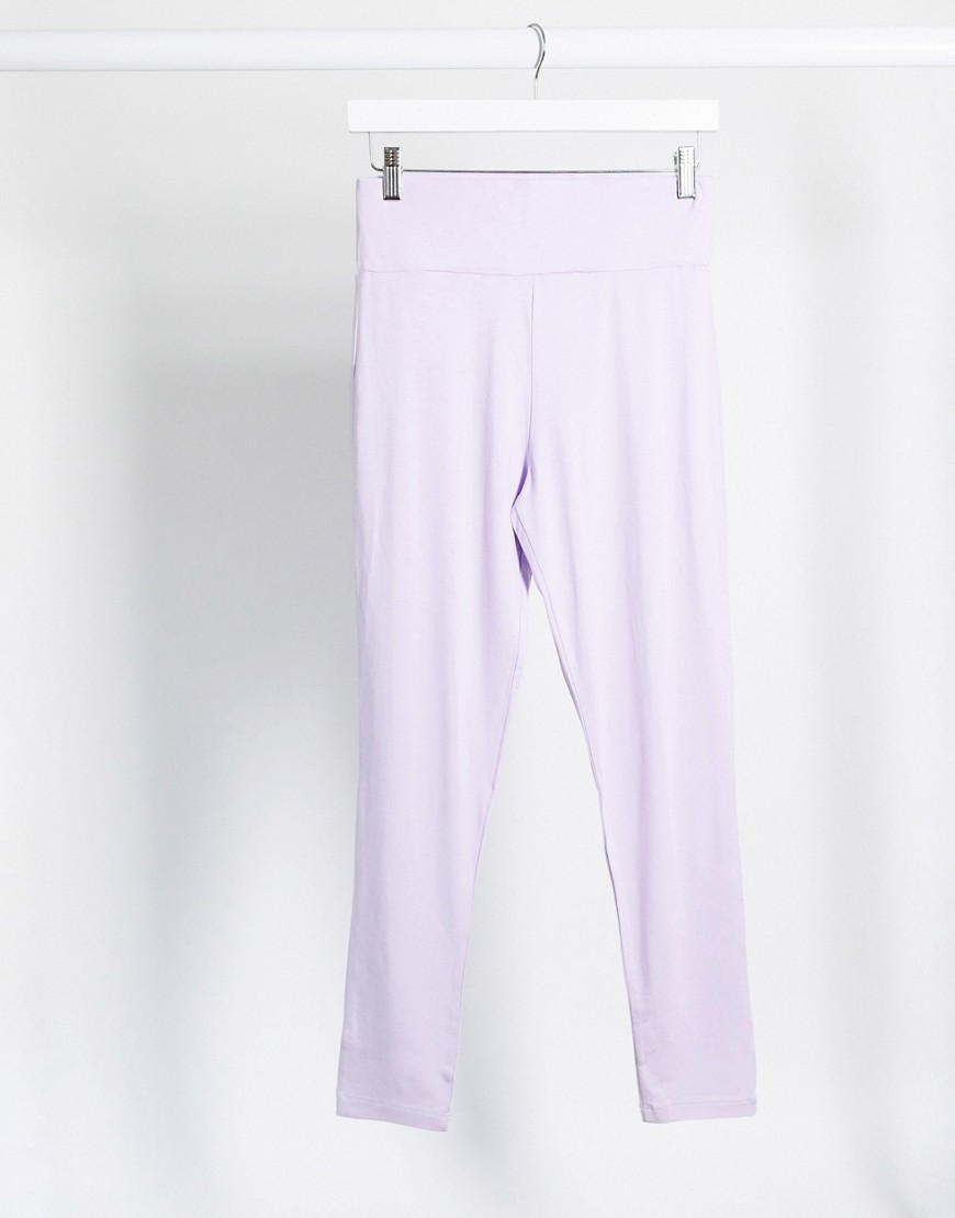 ASOS DESIGN Hourglass mix & match deep waistband legging in lilac matching set-Purple