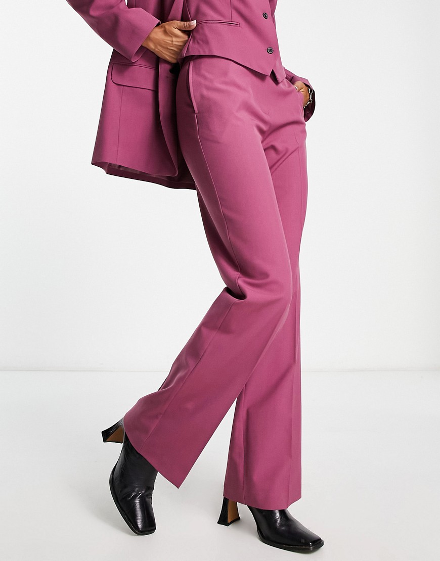 Hourglass Mix & Match slim straight suit pants in plum-Purple