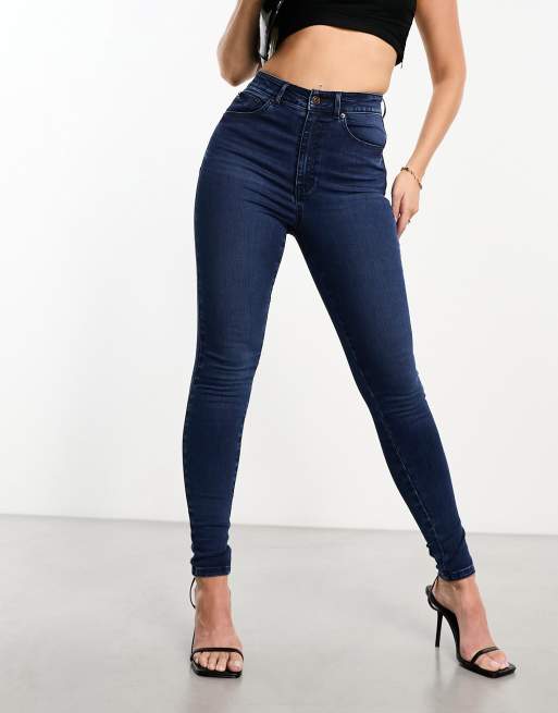 ASOS DESIGN Hourglass – Niebieskie jeansy push up o obcisłym kroju, 4 z 5