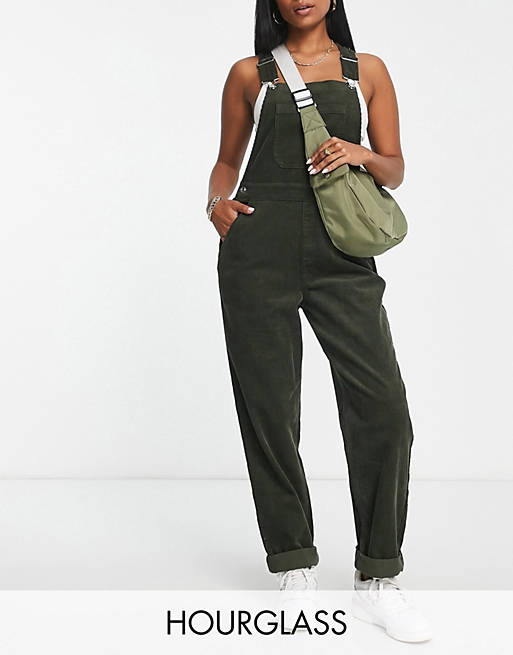 Hourglass original cord overalls in forest Asos Women Clothing Dungarees 