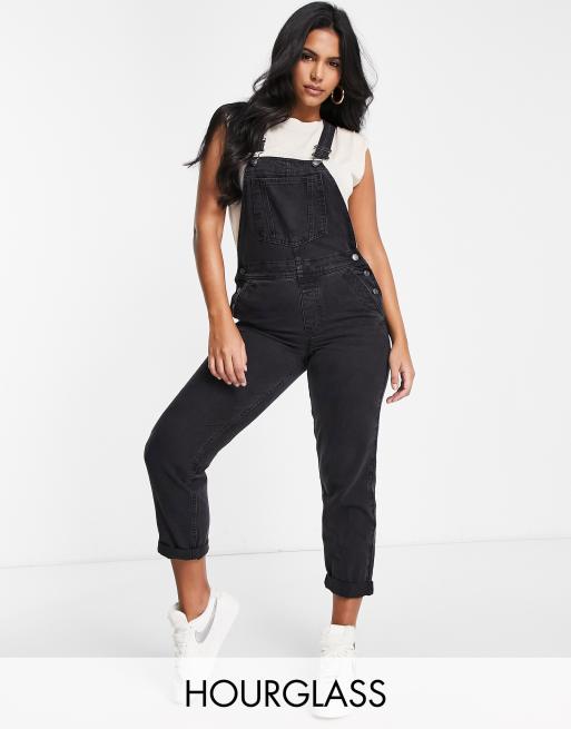 ASOS DESIGN Skinny Denim Dungarees In Black, $50, Asos