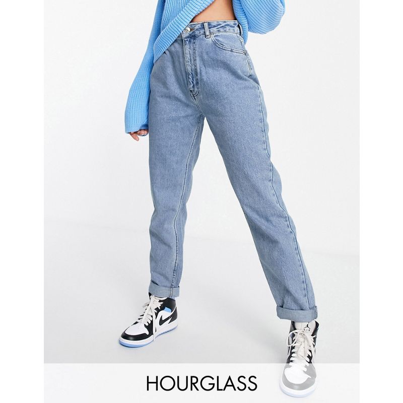 Afcae Donna DESIGN Hourglass - Original - Mom jeans a vita alta lavaggio chiaro