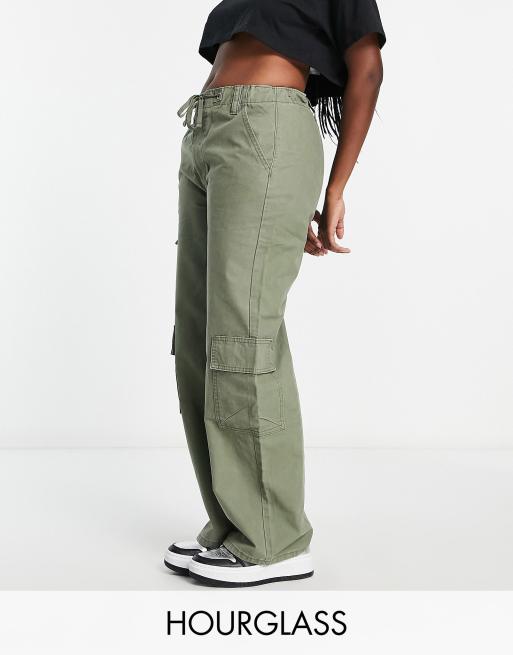 Vans drawstring cargo pants in khaki, ASOS