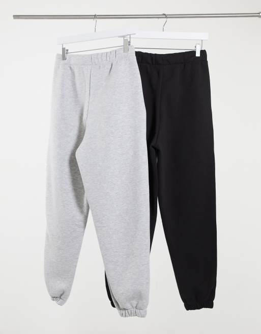 ASOS DESIGN Hourglass oversized jogger 2 pack SAVE