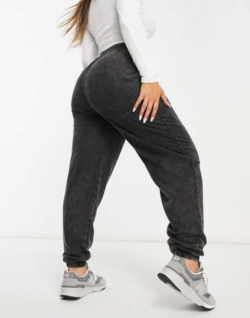 ASOS DESIGN oversized sweatpants in acid wash black