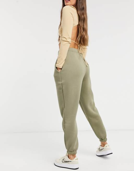 ASOS DESIGN Hourglass oversized jogger in pale khaki