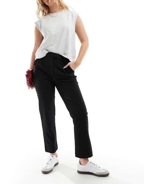 ASOS DESIGN Hourglass - Pantalon court coupe droite et ajustée - Noir - view 1