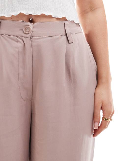 ASOS DESIGN Hourglass - Pantalon droit décontracté - Vison délavé  , 5 de 5