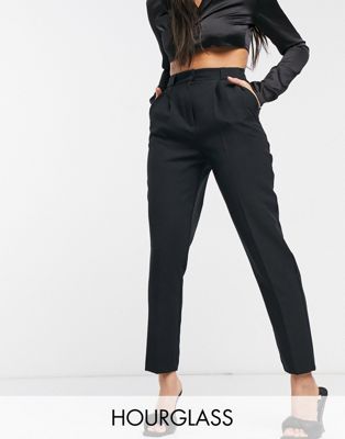 Pantalons style workwear DESIGN Hourglass - Pantalon fuselé ajusté et habillé - Noir
