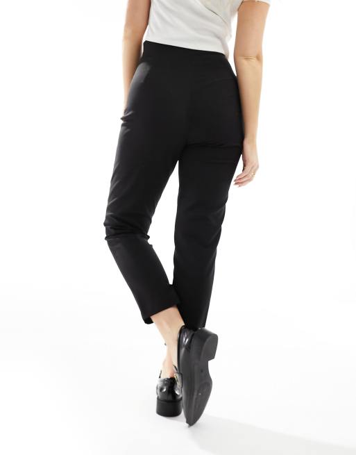 ASOS DESIGN Hourglass - Pantaloni sartoriali neri affusolati con impunture, 2 di 5