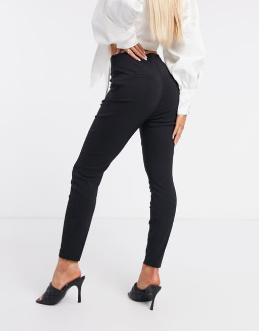 ASOS DESIGN - Hourglass - Pantaloni skinny a vita alta neri , 2 di 4