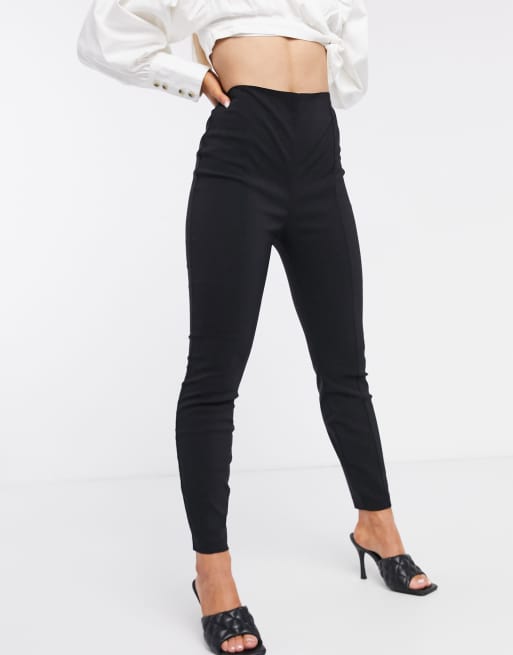 ASOS DESIGN - Hourglass - Pantaloni skinny a vita alta neri , 4 di 4