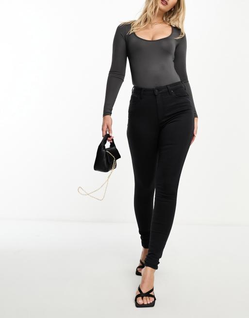 ASOS DESIGN Hourglass push up skinny jean in black - BLACK, 2 of 5