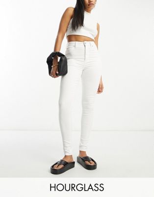 ASOS DESIGN Hourglass push up skinny jeans in white - WHITE | ASOS