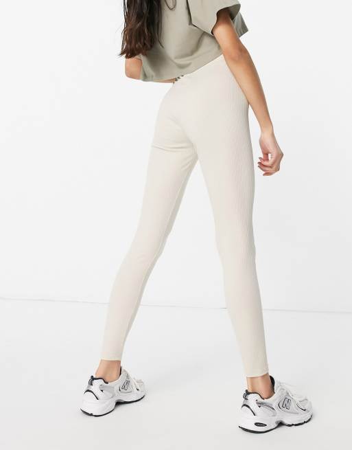 Hiit Ribbed Leggings In Stone-neutral from ASOS on 21 Buttons