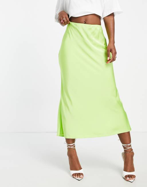 Green midi hotsell skirt asos