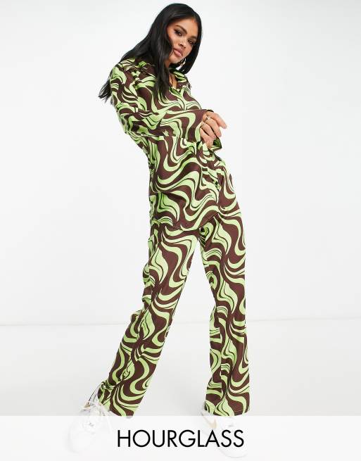 Chocolate High Waist Zebra Print Pants